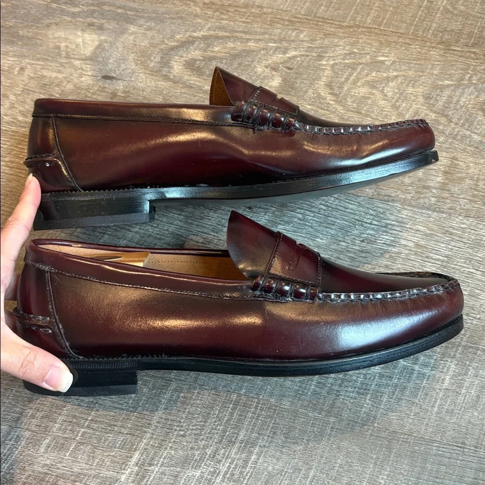 Florsheim Berkley Moc Toe Penny Loafers Men’s 9.5XW EXTRA WIDE Burgundy READ